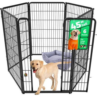 FXW FXW Homeplus Indoor Dog Playpen, Black, 45-in, 6-panel