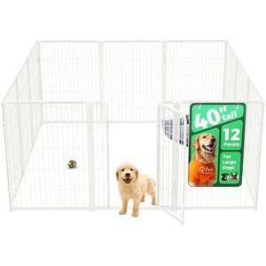 FXW Homeplus Indoor Dog Playpen, White, 40-in, 12-panel