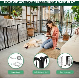 FXW Homeplus Indoor Dog Playpen, Black, 40-in, 12-panel