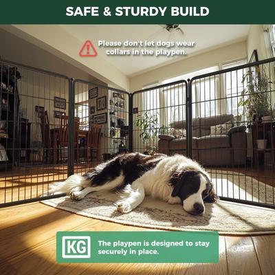 Show full view: FXW Homeplus Indoor Dog Playpen, Black, 40-in, 12-panel slide 5 of 9