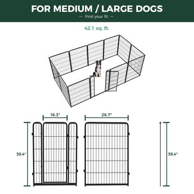 Show full view: FXW Homeplus Indoor Dog Playpen, Black, 40-in, 12-panel slide 7 of 9