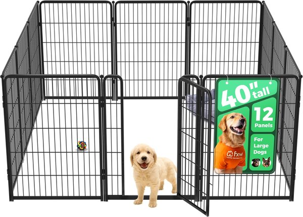 Show full view: FXW Homeplus Indoor Dog Playpen, Black, 40-in, 12-panel slide 1 of 9