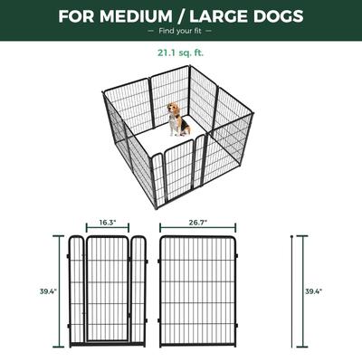 Show full view: FXW Homeplus Indoor Dog Playpen, Black, 40-in, 8-panel slide 7 of 9