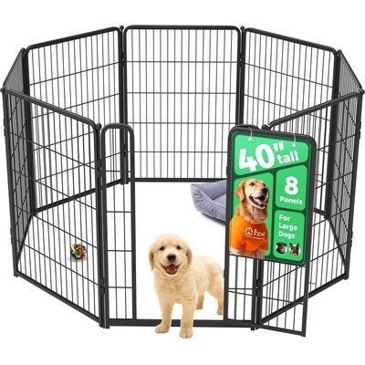 FXW FXW Homeplus Indoor Dog Playpen, Black, 40-in, 8-panel