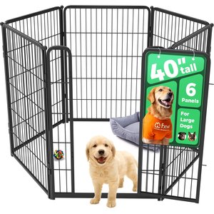 FXW Homeplus Indoor Dog Playpen, Black, 40-in, 6-panel