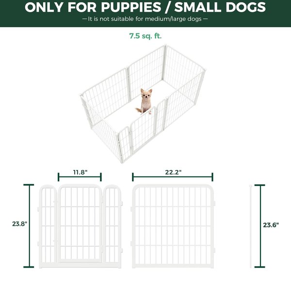Show full view: FXW Homeplus Indoor Dog Playpen, White, 24-in, 6-panel slide 7 of 9