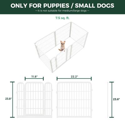 Show full view: FXW Homeplus Indoor Dog Playpen, White, 24-in, 6-panel slide 8 of 10