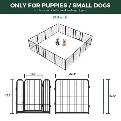 Show full view: FXW Homeplus Indoor Dog Playpen, Black, 24-in, 16-panel slide 7 of 9