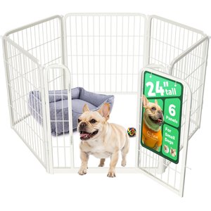 FXW Homeplus Indoor Dog Playpen, White, 24-in, 6-panel
