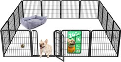 FXW Homeplus Indoor Dog Playpen, Black, 24-in, 16-panel