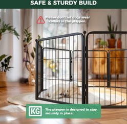 FXW Homeplus Indoor Dog Playpen, Black, 24-in, 6-panel slide 2 of 7