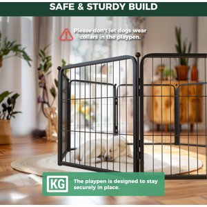 FXW Homeplus Indoor Dog Playpen, Black, 24-in, 6-panel