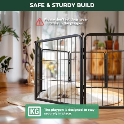 Show full view: FXW Homeplus Indoor Dog Playpen, Black, 24-in, 6-panel slide 6 of 10