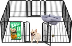 FXW Homeplus Indoor Dog Playpen, Black, 24-in, 12-panel