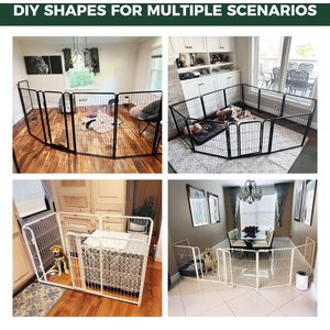 FXW Homeplus Indoor Dog Playpen, Black, 24-in, 8-panel