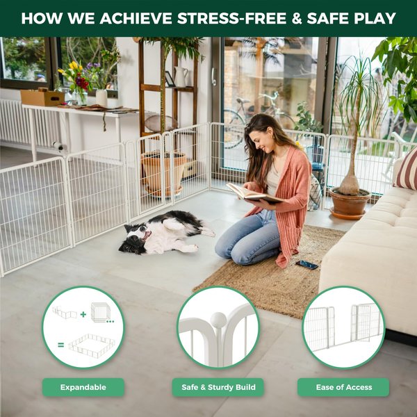 Show full view: FXW Homeplus Indoor Dog Playpen, White, 32-in, 12-panel slide 3 of 9