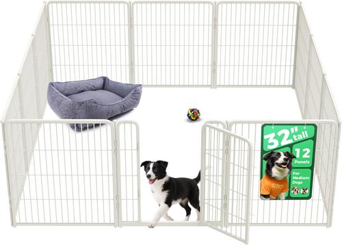 FXW Homeplus Indoor Dog Playpen, White, 32-in, 12-panel