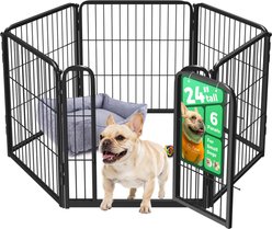 FXW Homeplus Indoor Dog Playpen, Black, 24-in, 6-panel