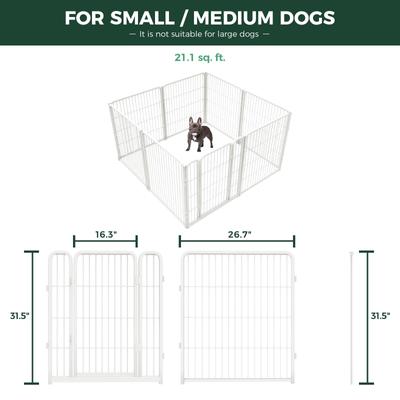Show full view: FXW Homeplus Indoor Dog Playpen, White, 32-in, 8-panel slide 8 of 10