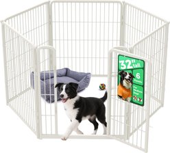 FXW Homeplus Indoor Dog Playpen, White, 32-in, 6-panel