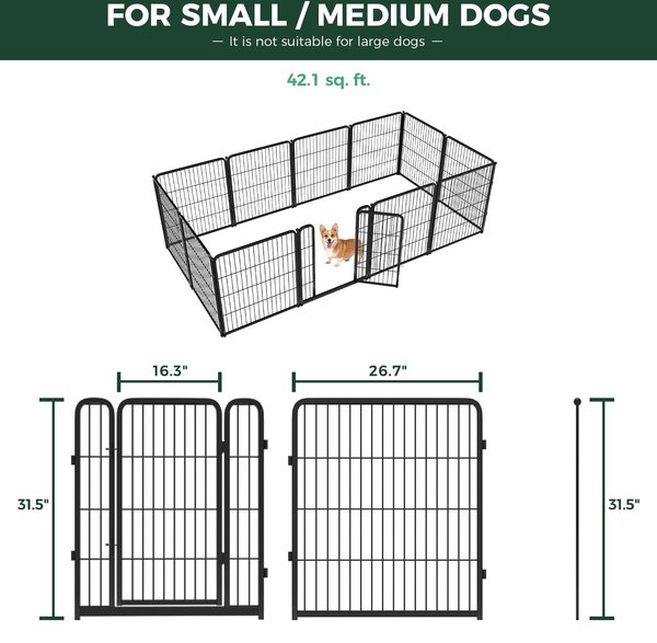 Show full view: FXW Homeplus Indoor Dog Playpen, 32-in, 12-panel slide 7 of 9