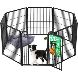 FXW Homeplus Indoor Dog Playpen, Black, 32-in, 8-panel