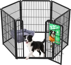 FXW Homeplus Indoor Dog Playpen, Black, 32-in, 6-panel