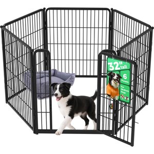 FXW Homeplus Indoor Dog Playpen, Black, 32-in, 6-panel