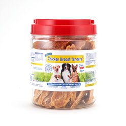 Pet Center Sliced Chicken Breast Tenders Dehydrated Dog Treats, 1-lb jar