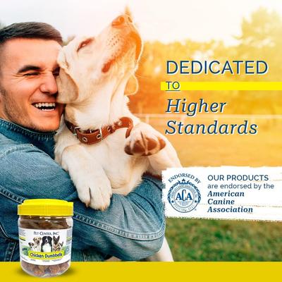 Show full view: Pet Center Chicken Dumbbells Rawhide Dog Treats, 1-lb jar slide 7 of 7
