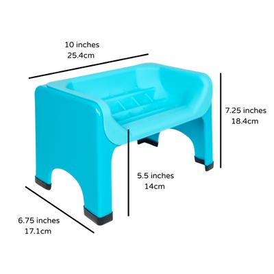 Show full view: Fluff Trough Binge Blocker Elevated Dog & Cat Slow Feeder, Teal slide 5 of 7