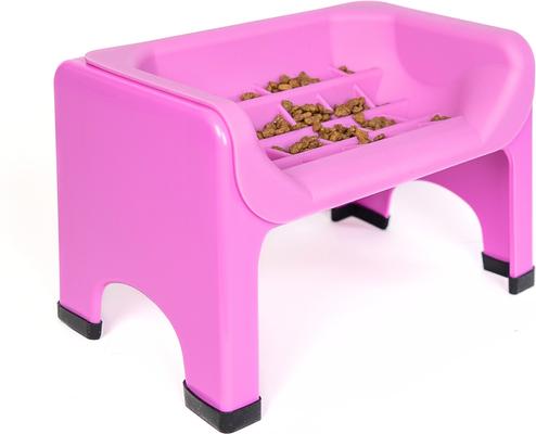 Show full view: Fluff Trough Binge Blocker Elevated Dog & Cat Slow Feeder, Purple slide 2 of 7