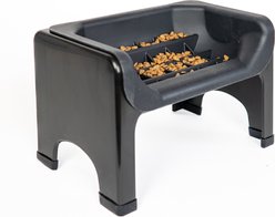 Fluff Trough Binge Blocker Elevated Dog & Cat Slow Feeder, Black slide 2 of 6