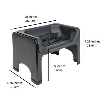 Show full view: Fluff Trough Binge Blocker Elevated Dog & Cat Slow Feeder, Black slide 5 of 7