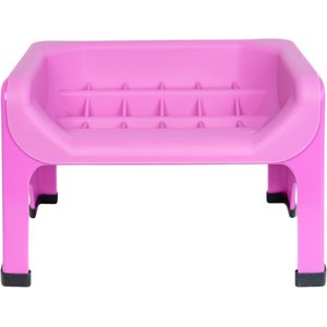 Fluff Trough Binge Blocker Elevated Dog & Cat Slow Feeder, Purple