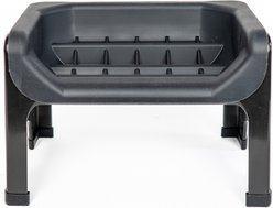 Fluff Trough Binge Blocker Elevated Dog & Cat Slow Feeder, Black slide 1 of 6