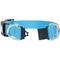 Show in main carousel: Mimi Green Breakaway Personalized Nylon Dog Collar with Black Plastic Buckle, Peacock Blue, X-Large: 22 to 26-in neck, 1-in wide slide 2 of 5