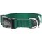 Show in main carousel: Mimi Green Breakaway Personalized Nylon Dog Collar with Black Plastic Buckle, Forest Green, Large: 18 to 22-in neck, 1-in wide slide 1 of 6