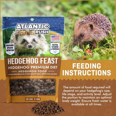 Show full view: Atlantic Rush Hedgehog Feast Premium Diet Hedgehog Food, 32-oz bag slide 5 of 9