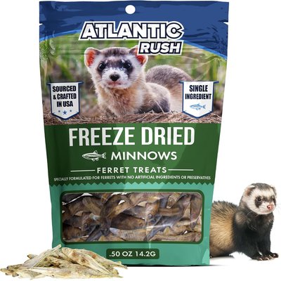 Atlantic Rush Atlantic Rush Freeze-Dried Minnow Small Animal Treats, 0.5-oz bag