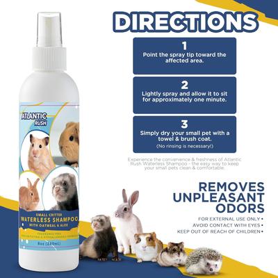 Show full view: Atlantic Rush Waterless Critter Shampoo Small Pet Shampoo, 8-fl oz bottle slide 4 of 9