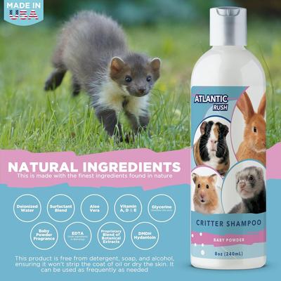 Show full view: Atlantic Rush Critter Shampoo Baby Powder Small Pet Shampoo, 8-fl oz bottle slide 7 of 8