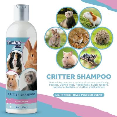 Show full view: Atlantic Rush Critter Shampoo Baby Powder Small Pet Shampoo, 8-fl oz bottle slide 4 of 8