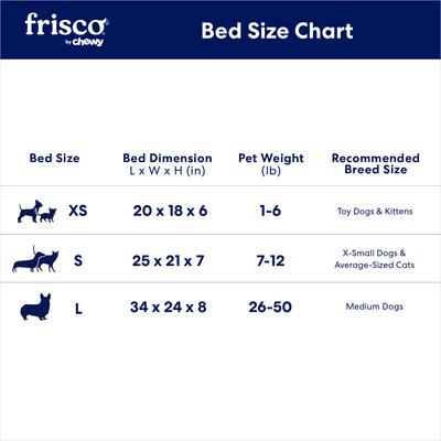 Show full view: Frisco Sherpa Bolster Cat & Dog Bed, Light Gray Basketweave, Large slide 6 of 8