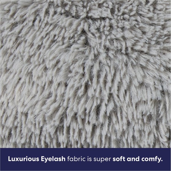 Show full view: Frisco Long Faux Fur Donut Cat & Dog Bed, Smoky Gray, Medium slide 4 of 10