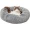 Show in main carousel: Frisco Long Faux Fur Donut Cat & Dog Bed, Smoky Gray, Medium slide 3 of 10