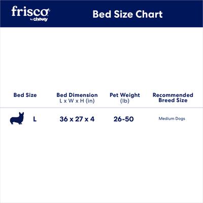 Show full view: Frisco Orthopedic Pillow Cat & Dog Bed with Removable Cover, Navy Herringbone, Large slide 7 of 9