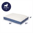Show in main carousel: Frisco Orthopedic Pillow Cat & Dog Bed with Removable Cover, Navy Herringbone, Large slide 2 of 8