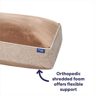 Show full view: Frisco Orthopedic Pillow Cat & Dog Bed with Removable Cover, Beige, XXX-Large slide 4 of 9
