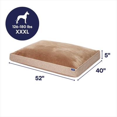 Show full view: Frisco Orthopedic Pillow Cat & Dog Bed with Removable Cover, Beige, XXX-Large slide 2 of 9